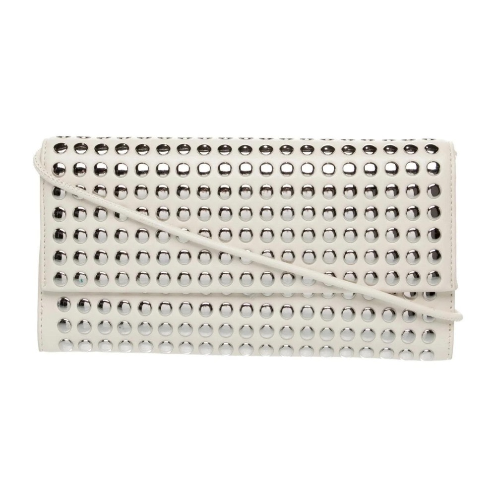 Loeffler Randall Charlee Studded Leather Shoulder Bag - Ecru